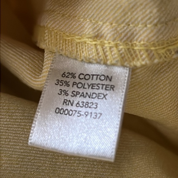 Christopher &‎  Banks yellow embellished jean jacket women’s Sz L - Picture 9 of 9